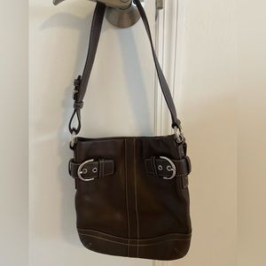 Vintage COach chocolate brown shoulder bag